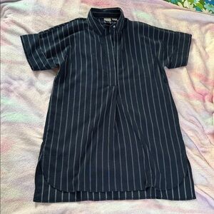 Chico's Black and White Striped Top